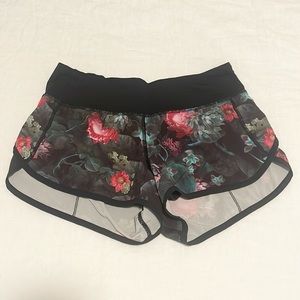Rare floral lululemon shorts